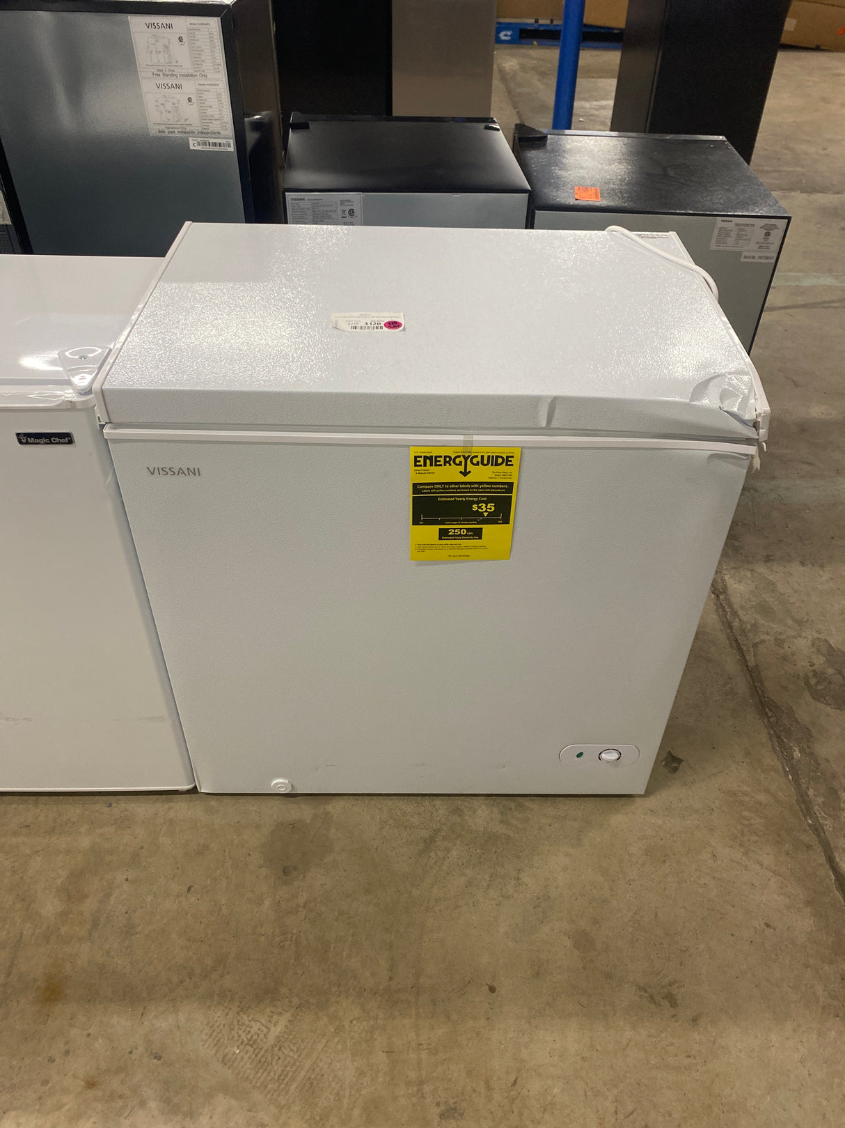 7.0 cu. ft. Manual Defrost Chest Freezer with LED Light in White Garage Ready