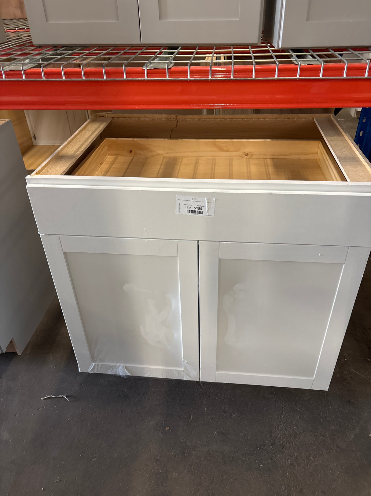 Westfield Feather White Shaker Stock Assembled Base Kitchen Cabinet (36 in. W x 23.75 in. D x 35 in. H)