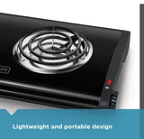 2-Burner 12 in. Black Hot Plate with Temperature Controls