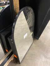 24 in. W x 36 in. H Arched Recessed/Surface Mount Medicine Cabinet with Mirror in Black