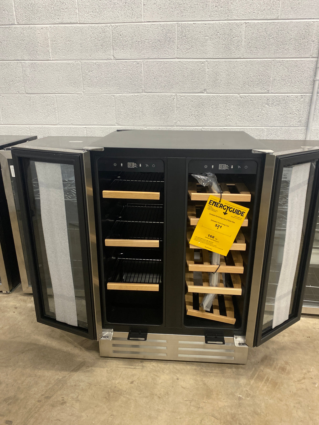 Dual Zone 24 in.18-Bottle Wine and 88-Can Built-In and Freestanding Beverage Cooler, Stainless Steel