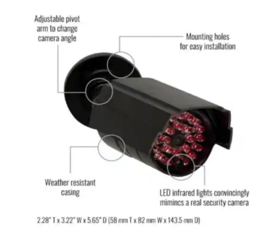 Imitation Security Camera in Black