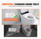 Raised Toilet Seat 10 in. x 24 in. Elevated Toilet Seat in white 300 lbs. Weight Capacity for Standard Round Toilet