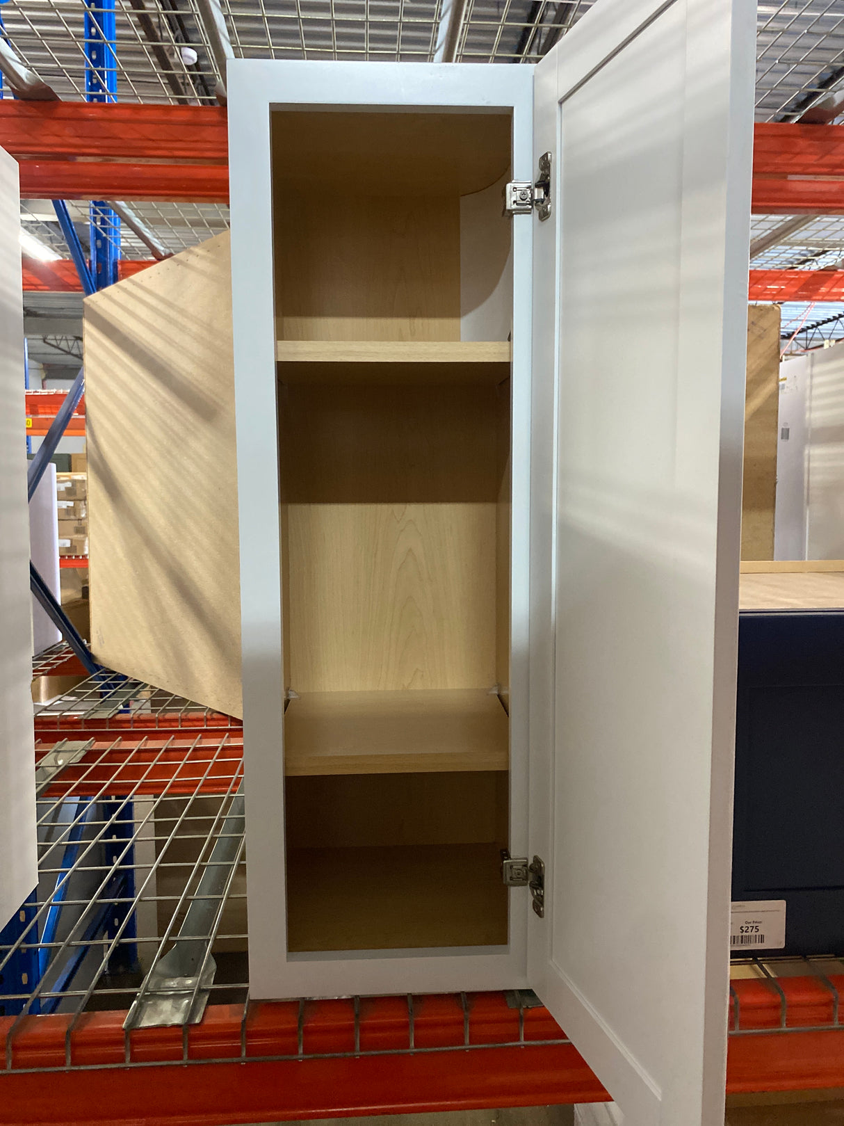 Courtland Polar White Finish Laminate Shaker Stock Assembled Wall Kitchen Cabinet 12 in. x 36 in. x 12 in.