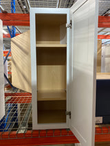 Courtland Polar White Finish Laminate Shaker Stock Assembled Wall Kitchen Cabinet 12 in. x 36 in. x 12 in.