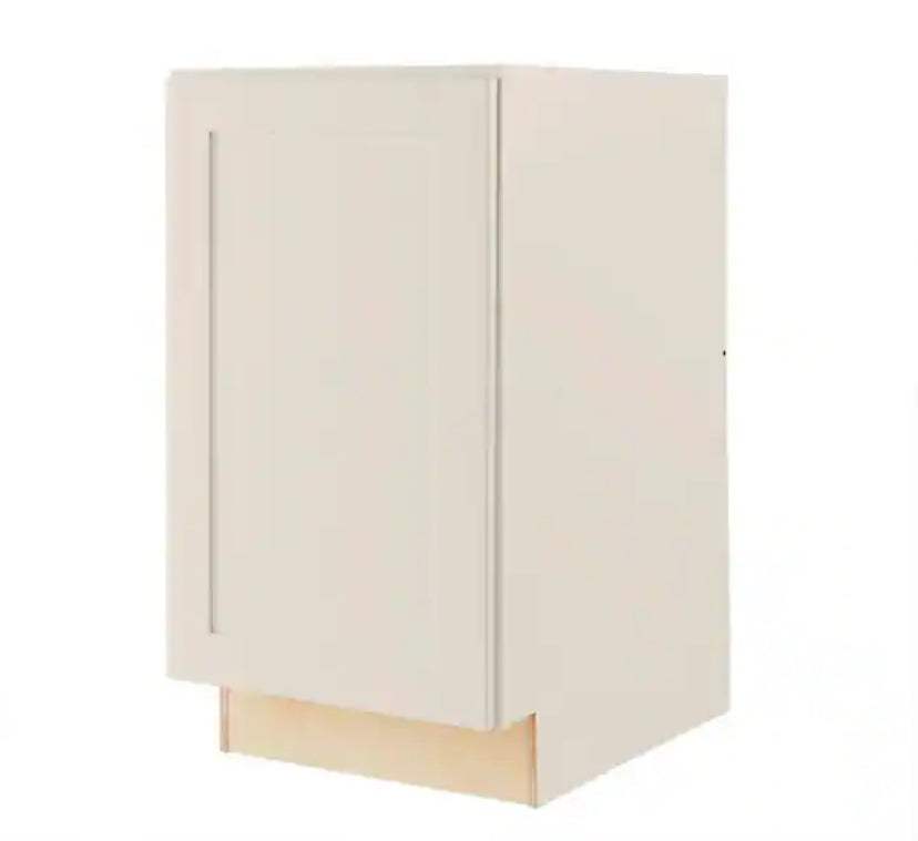 Avondale 18 in. W x 24 in. D x 34.5 in. H Ready to Assemble Plywood Shaker Trash Can Kitchen Cabinet in Antique White