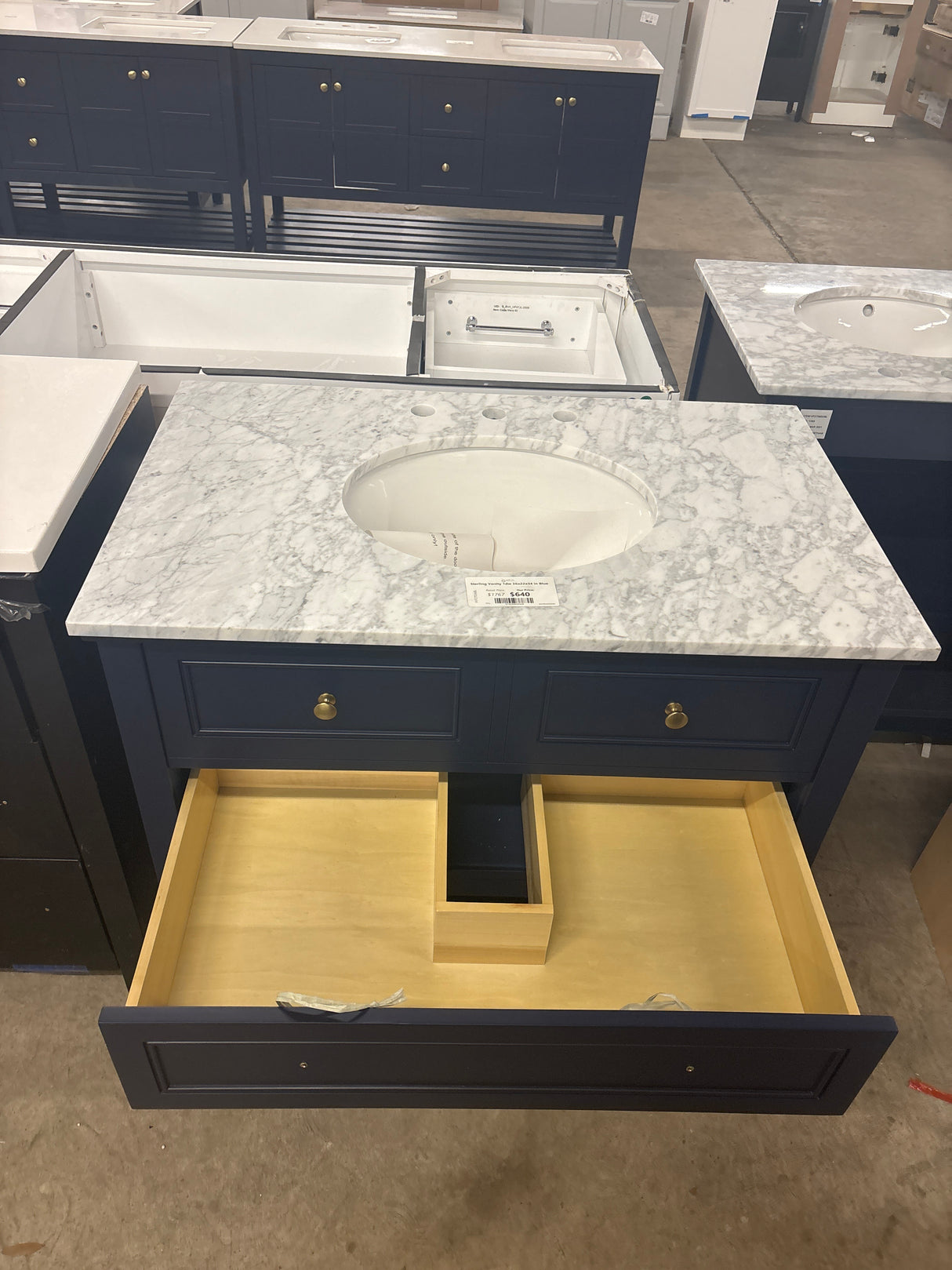Sterling Vanity 1dw 36x22x34 in Blue