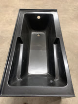 Voltaire 60 in. Acrylic Right Drain Rectangular Alcove Bathtub in Matte Black