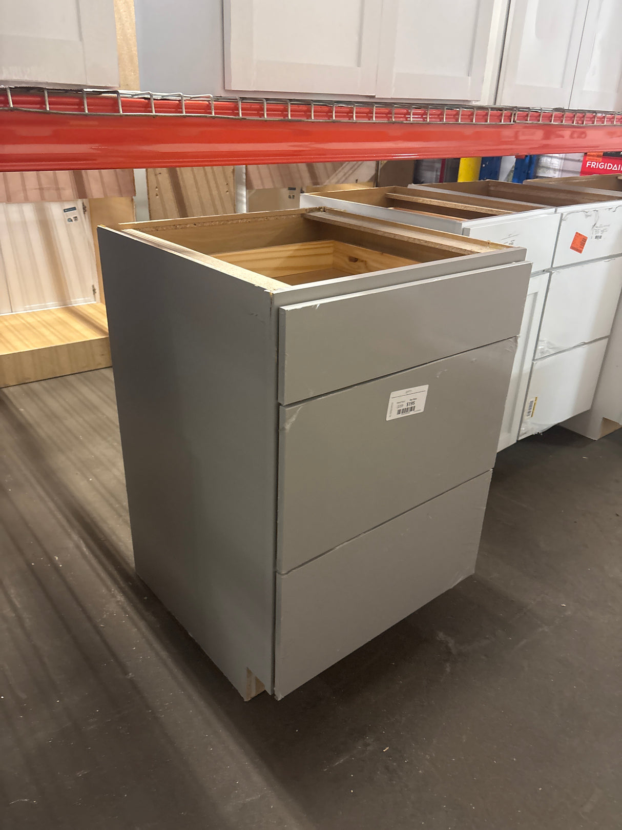 Westfield 24 in. W x 23.75 in. D x 35 in. H Shaker Stock Drawer Base Kitchen Cabinet in Dusk Gray