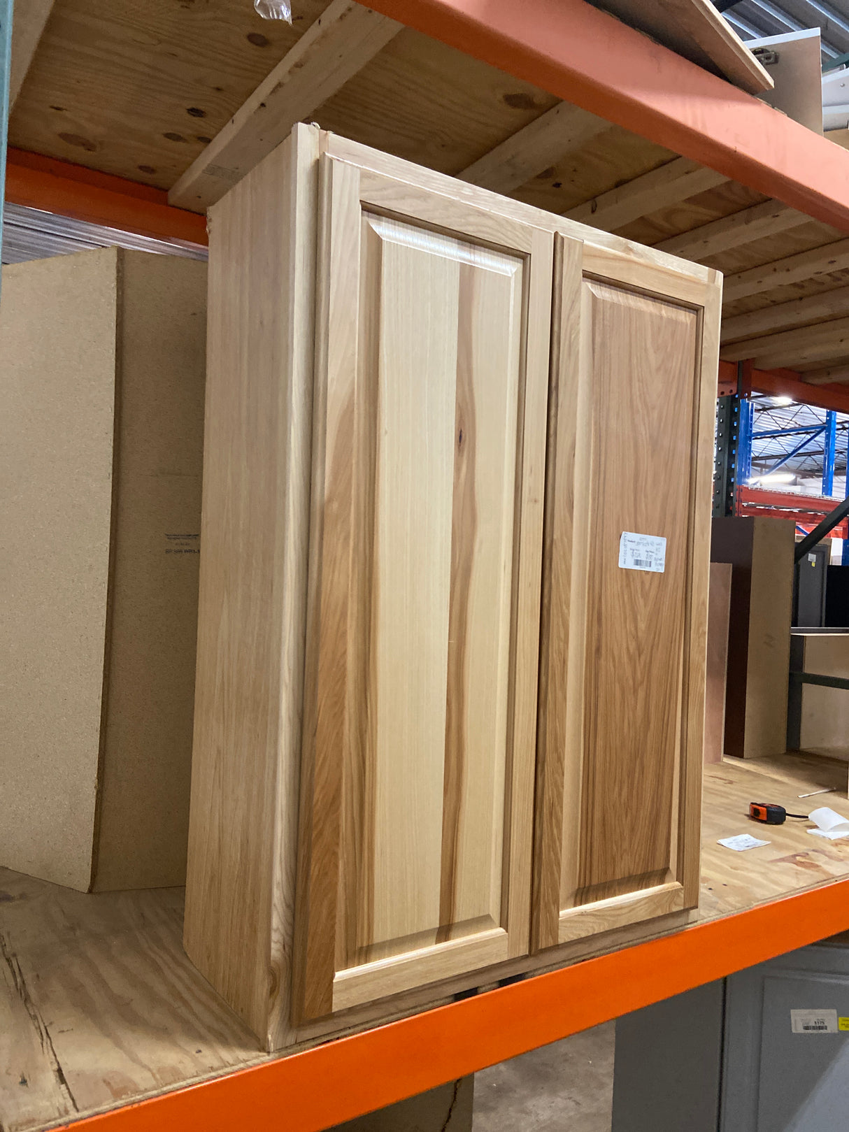 Hampton 30 in. W x 12 in. D x 42 in. H Assembled Wall Kitchen Cabinet in Natural Hickory