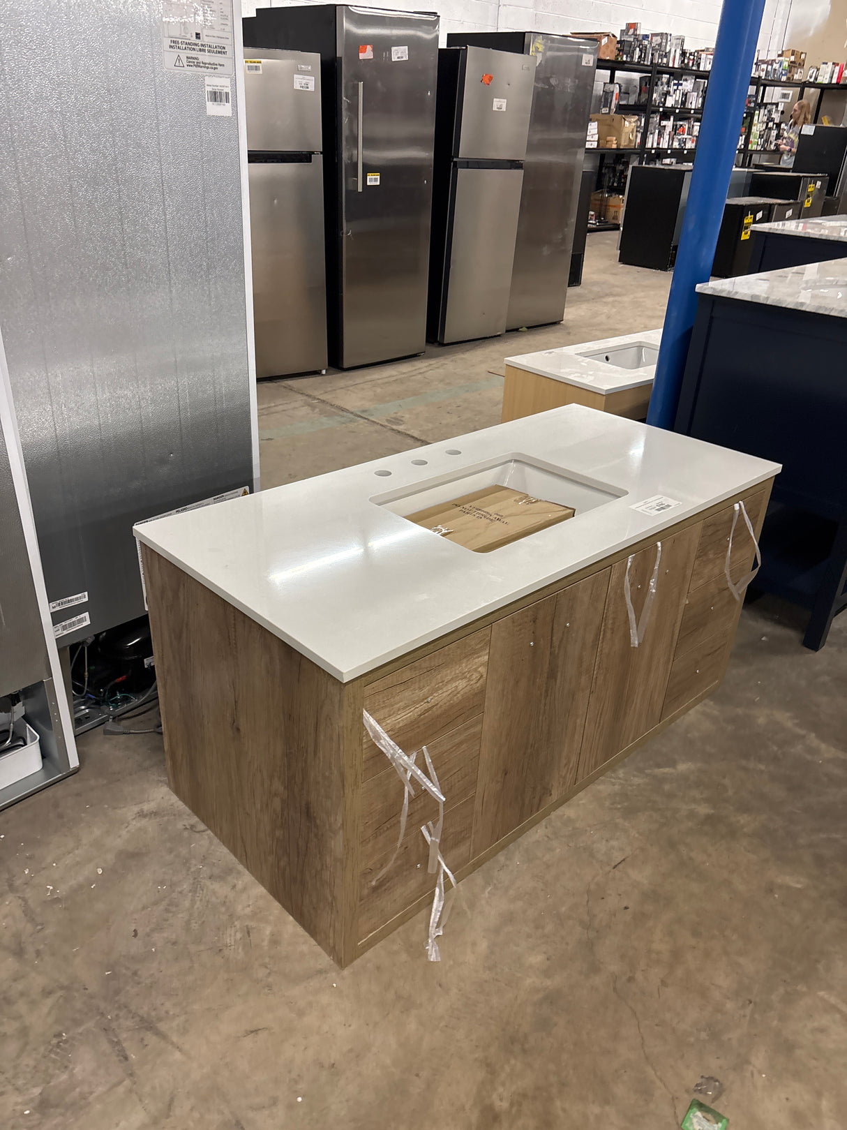 Sterling Collection Vanity 2dr 6dw 48''W x 22''D x 33.5''H in Natural Oak
