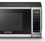 0.7 cu. ft. 700 Watt Compact Countertop Microwave in Stainless Steel with Safety lock, One-Touch Button and Eco Mode