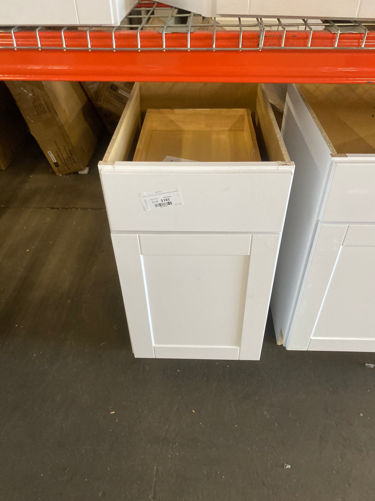 Shaker 18 in. W x 24 in. D x 34.5 in. H Assembled Waste Base Cabinet in Satin White