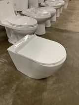 St. Tropez Back to Wall Concealed Tank Toilet Bowl Bundle in Glossy White