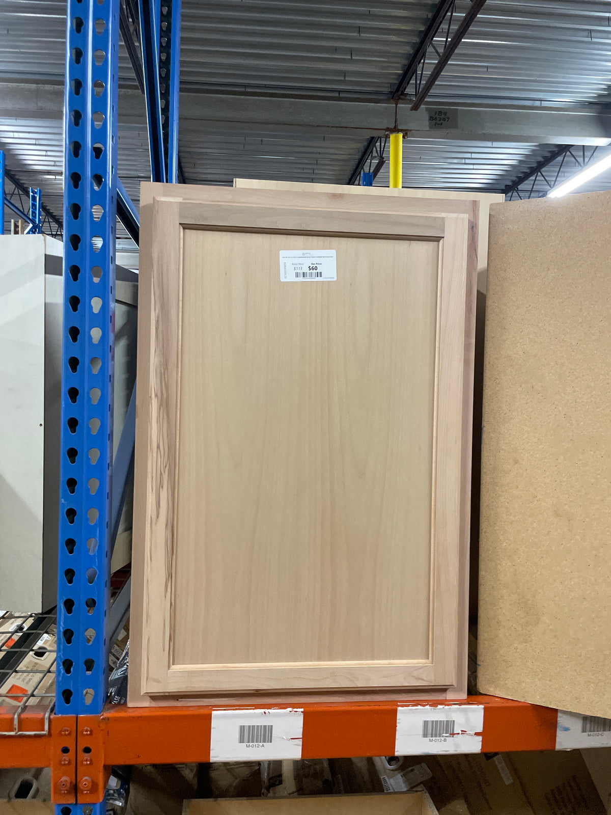 24 in. W x 12 in. D x 36 in. H Assembled Wall Kitchen Cabinet in Unfinished with Recessed Panel