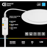6 in. LED Slim 3 CCT Canless - White - (4-Pack)