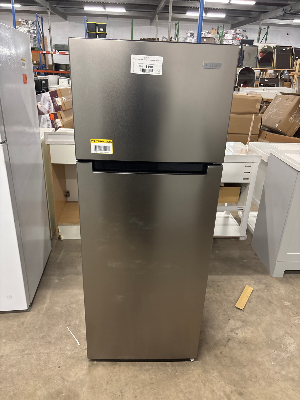 7.2 cu. ft. Top Freezer Refrigerator in Stainless Steel Look