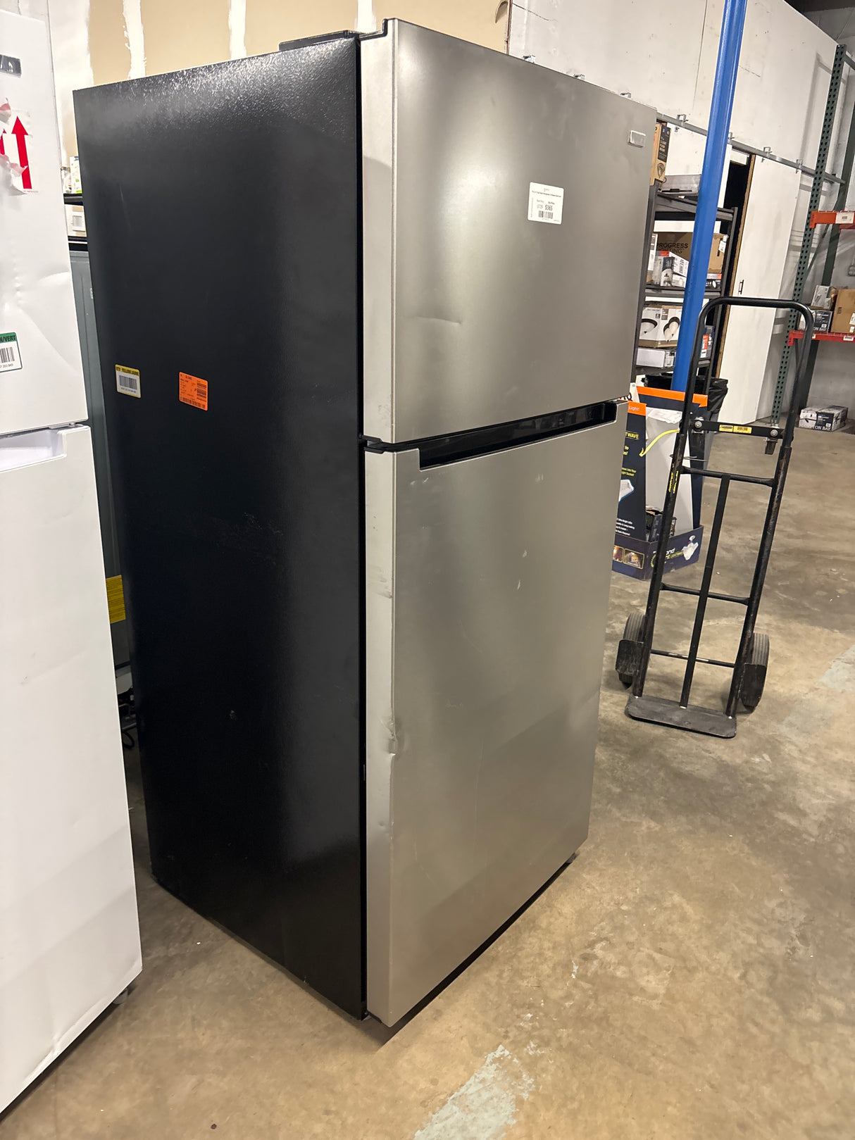 18 cu. ft. Top Freezer Refrigerator in Stainless Steel Look