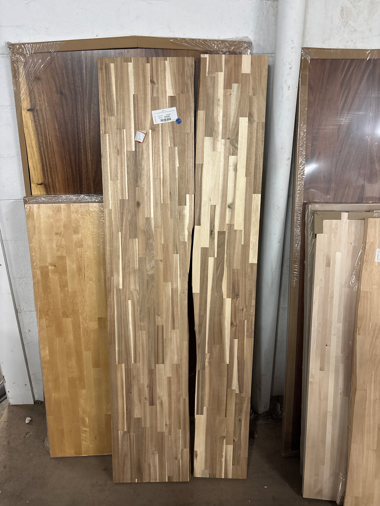 6 ft. L x 25 in. D Unfinished Acacia Butcher Block Countertop in With Standard Edge
