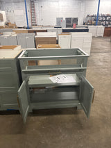 Doveton 36 in. Single Sink Sage Green Bath Vanity without Top (Assembled)