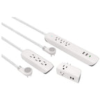 4 ft. Multiple Outlet and Wall Mounted Surge Protector Set (3-Pack)