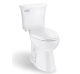 Power Flush 12 in. Rough In 2-Piece 1.28 GPF Single Flush Elongated Toilet in White, Seat Included