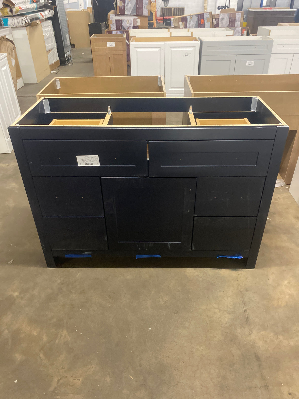 Clady 49 in. W x 19 in. D x 35 in. H Single Sink Bath Vanity in Deep Blue without Top