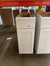 Courtland Shaker Assembled 12 in. x 34.5 in. x 24 in. Stock Base Kitchen Cabinet in Polar White Finish