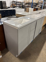 Bannister 31 in. W x 19 in. D x 35 in. H Single Sink Bath Vanity in Pearl Gray with White Cultured Marble Top