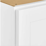 Avondale Shaker Alpine White Quick Assemble Plywood 30 in Wall Kitchen Cabinet (30 in W x 42 in H x 12 in D)