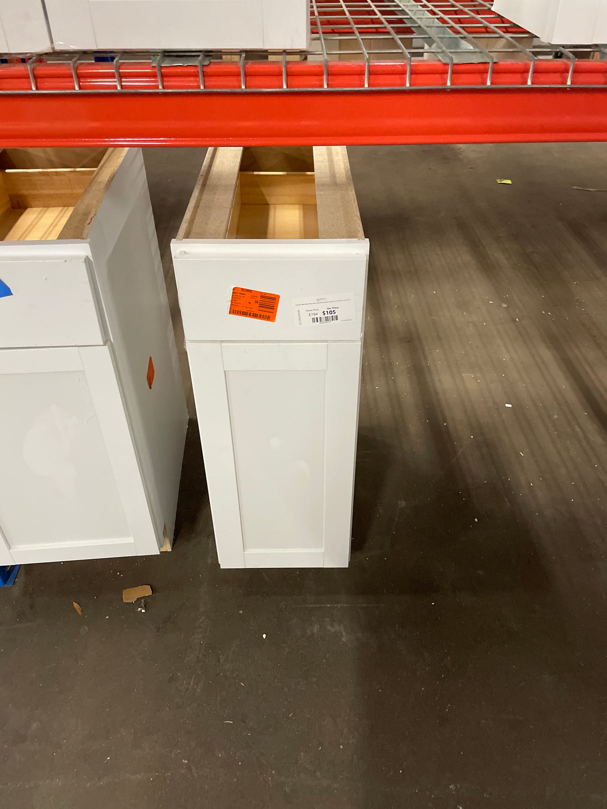 Westfield Feather White Shaker Stock Assembled Base Kitchen Cabinet (12 in. W x 23.75 in. D x 35 in. H)