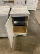 19 in. Single Sink Pearl Gray Bath Vanity with White Cultured Marble Top (Assembled)