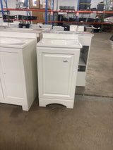 19 in. W x 18 in. D x 34 in. H Single Sink Freestanding Bath Vanity in White with White Cultured Marble Top