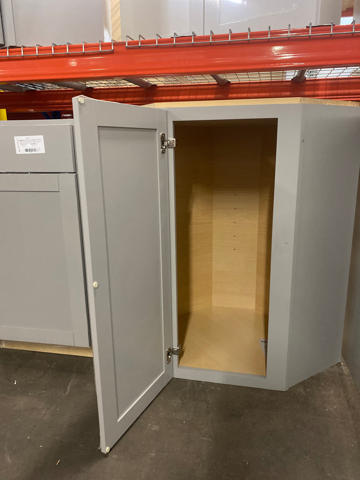 Westfield Dusk Gray Shaker Stock Assembled Corner Wall Kitchen Cabinet (24 in. W x 12 in. D x 36 in. H)