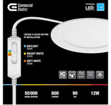 6 in. LED Slim 3 CCT Canless - White