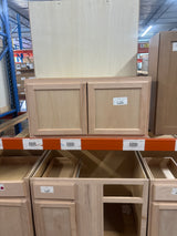 36 in. W x 12 in. D x 18 in. H Assembled Wall Bridge Kitchen Cabinet in Unfinished with Recessed Panel