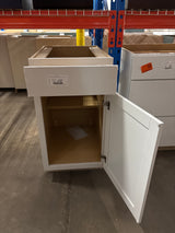 Westfield Feather White Shaker Stock Assembled Base Kitchen Cabinet (18 in. W x 23.75 in. D x 35 in. H)