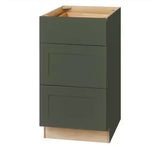Avondale 18 in. W x 24 in. D x 34.5 in. H Ready to Assemble Plywood Shaker Drawer Base Kitchen Cabinet in Fern Green