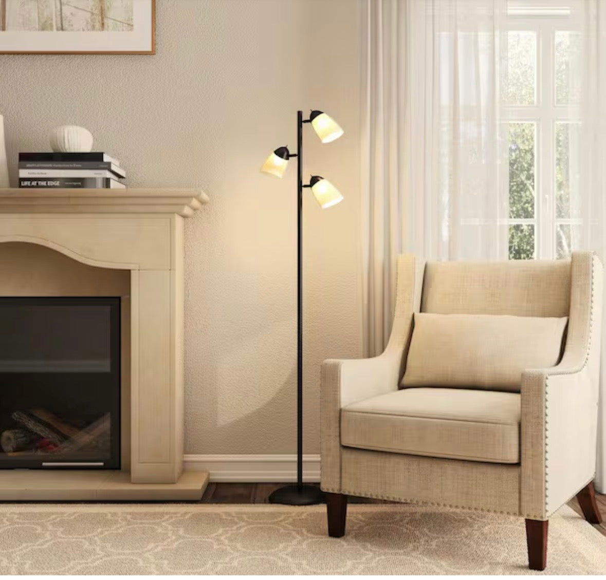 64.5 in. Black Track Tree Floor Lamp