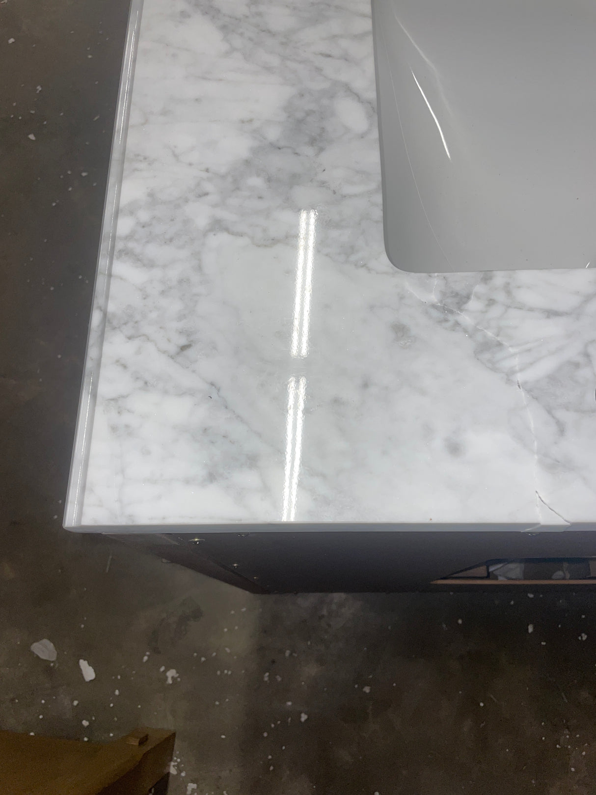 Caville 30 in. W x 22 in. D x 34 in. H Single Sink Bath Vanity in Almond Latte with Carrara Marble Top
