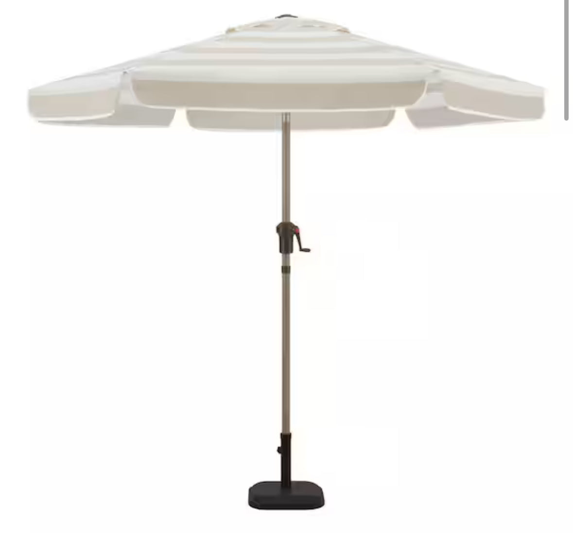 7.5 ft. Steel and Aluminum Market Crank and Tilt Outdoor Patio Umbrella in Tan