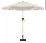 7.5 ft. Steel and Aluminum Market Crank and Tilt Outdoor Patio Umbrella in Tan