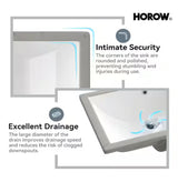 23-5/8 in. Rectangular Glazed Ceramic Undermount Bathroom Vanity Sink in White with Overflow Drain