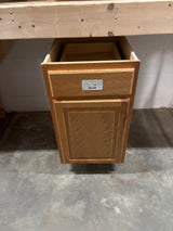 Hampton 18 in. W x 24 in. D x 34.5 in. H Assembled Base Cabinet in Medium Oak