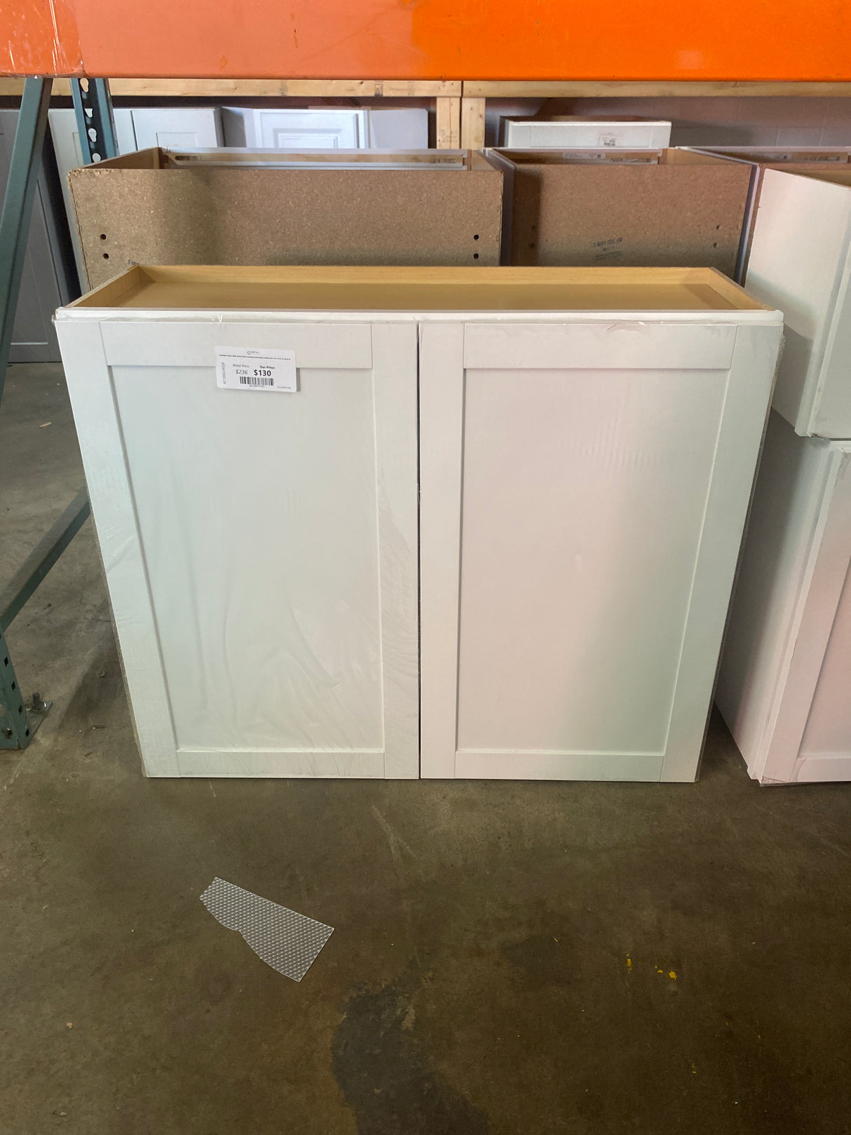 Westfield Feather White Shaker Stock Assembled Wall Kitchen Cabinet (36 in. W x 12 in. D x 30 in. H)