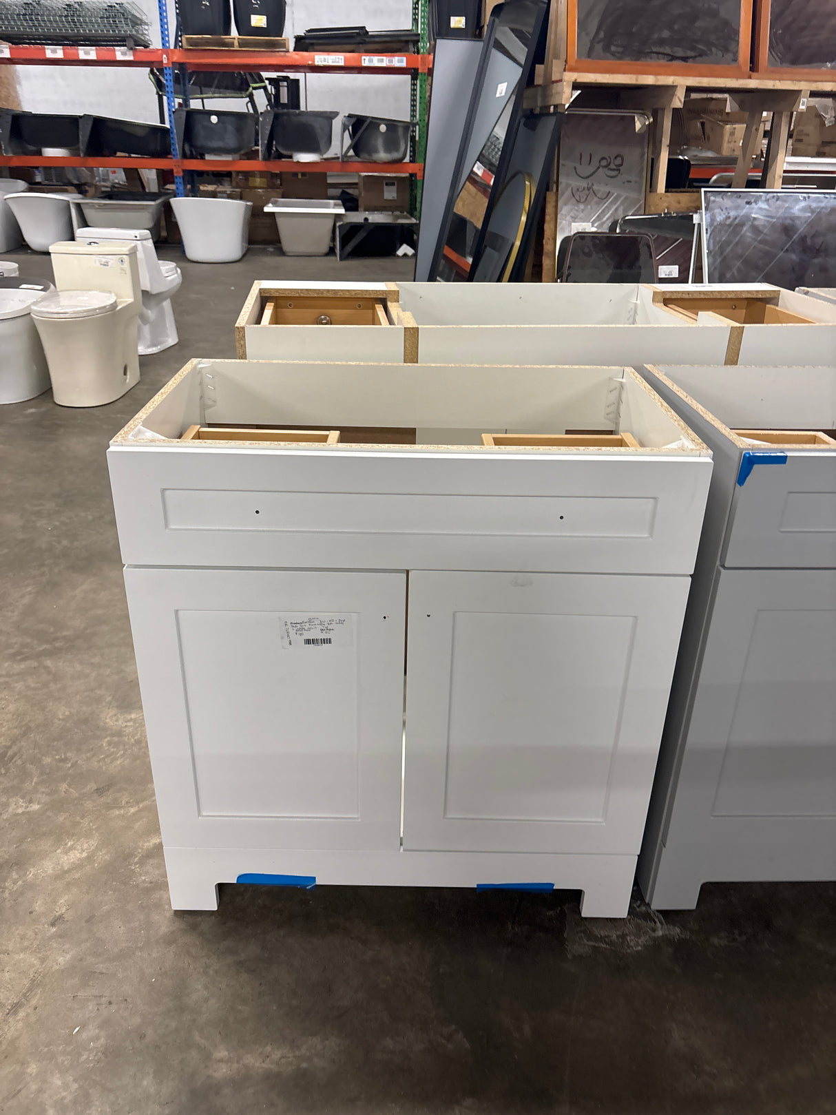 Everdean 31 in. W x 19 in. D x 34 in. H Single Sink Freestanding Bath Vanity in White without Top