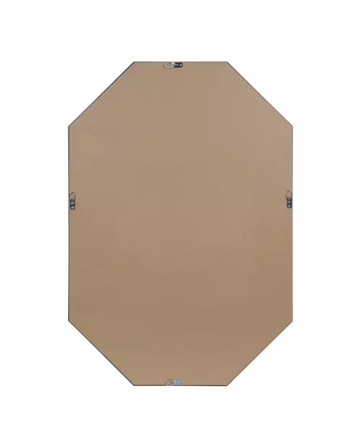 Medium Novelty Gold Beveled Glass Contemporary Mirror (25.5 in. H x 37.5 in. W)