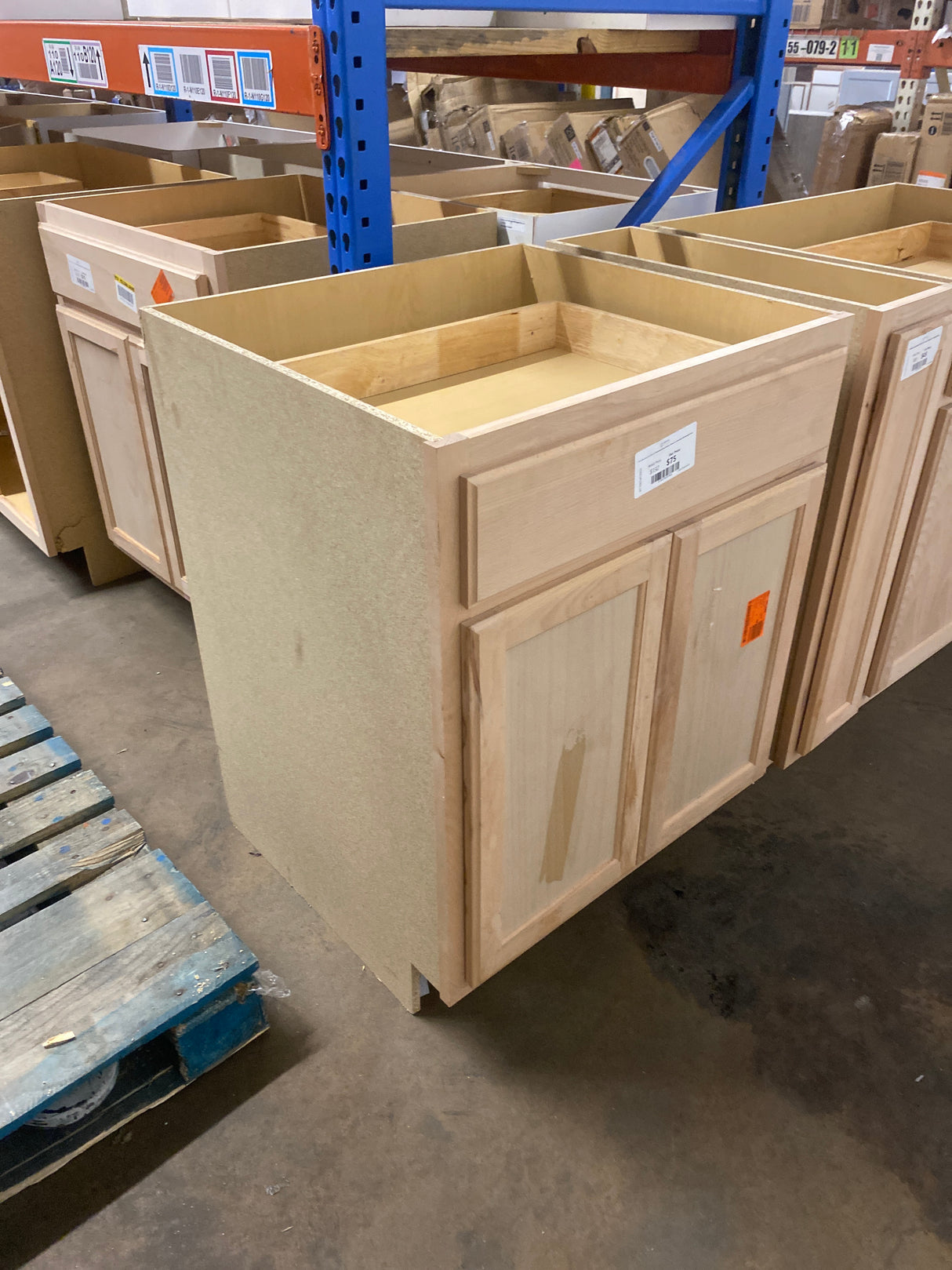 27 in. W x 24 in. D x 34.5 in. H Assembled Base Kitchen Cabinet in Unfinished with Recessed Panel