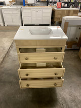 Danby 30 in. Single Sink Platinum Oak Bath Vanity with White Engineered Marble Top (Assembled)
