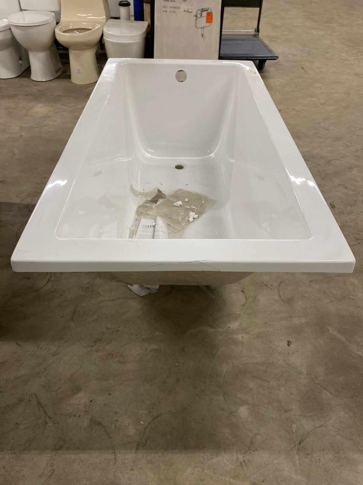 Voltaire 60 in. x 30 in. Acrylic Drop-In Reversible Drain Bathtub in White